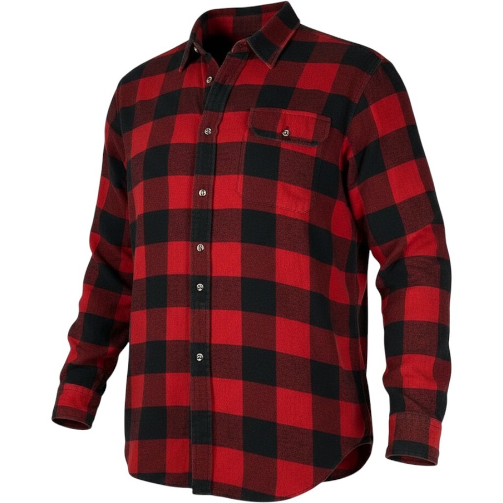 Stanley Blacker Flannel Shirt Mens XLT Red Black Buffalo Plaid Tall Fit Grunge